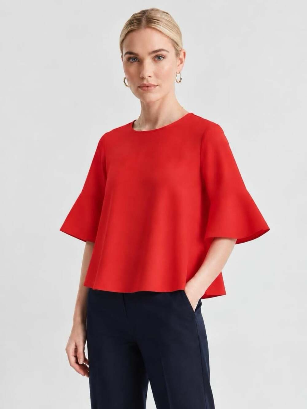 Apt 9 Red Bell Sleeve Top Size S